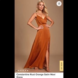 Lulus burnt orange dress